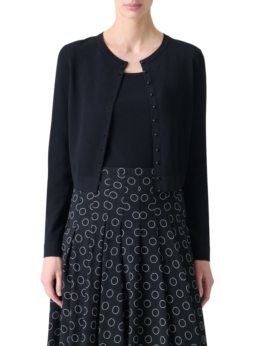 CROP CREWNECK CARDIGAN