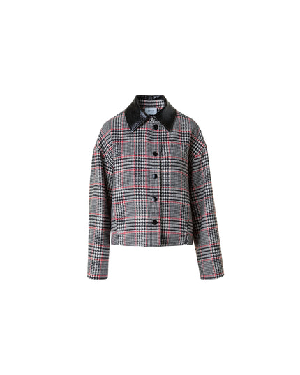 GLEN CHECK TWEED JACKET