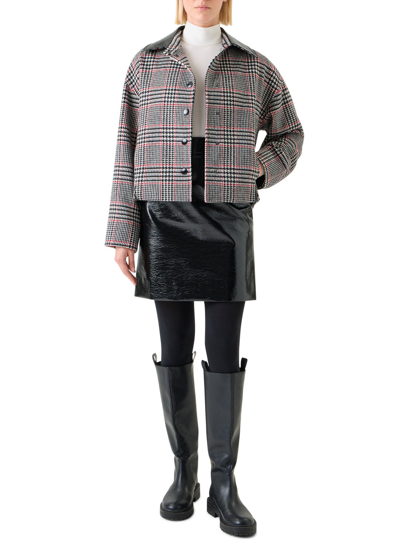GLEN CHECK TWEED JACKET
