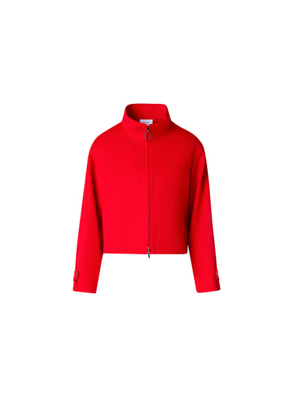 ZIP FRONT WOOL AND CASHMERE JACKET