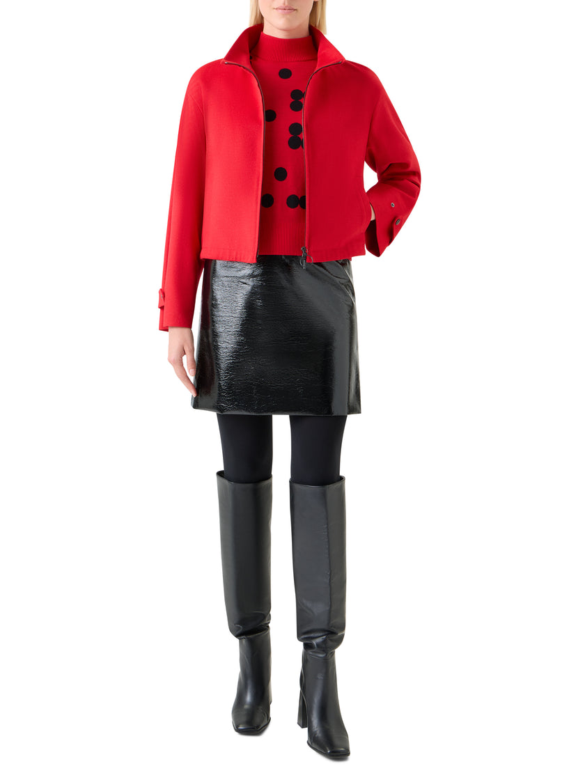 ZIP FRONT WOOL AND CASHMERE JACKET