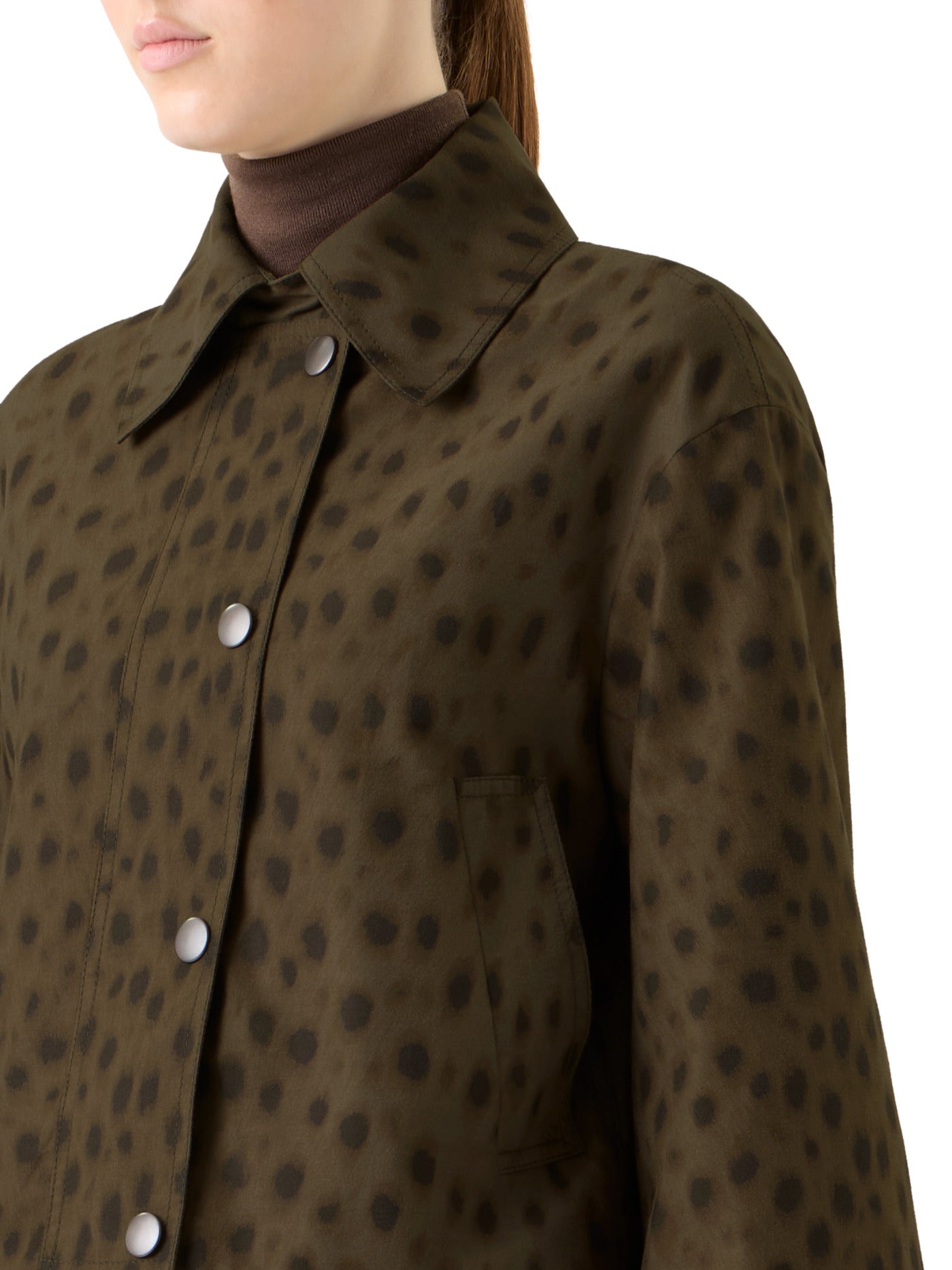 LEOPARD SHORT PARKA JACKET