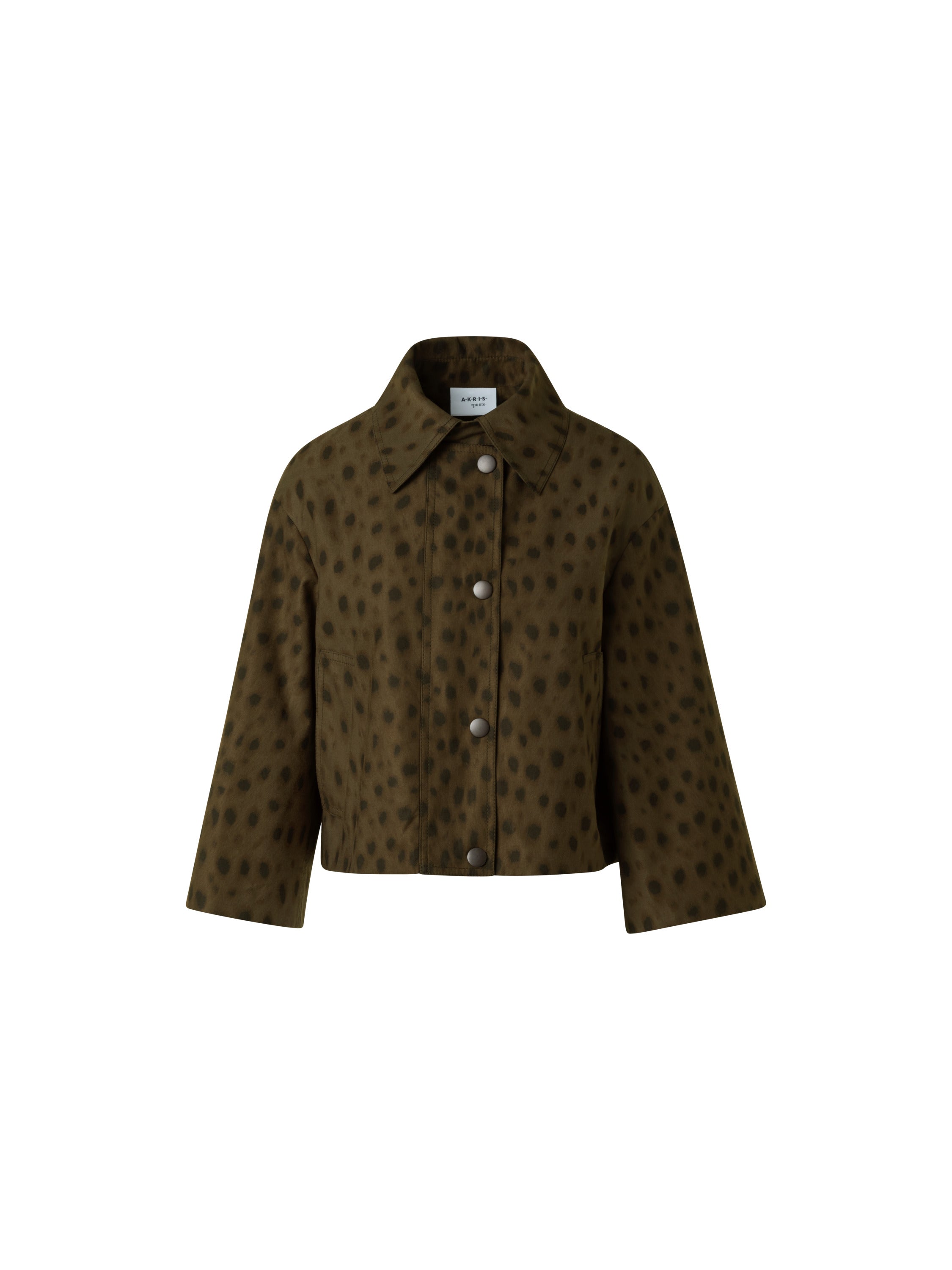 LEOPARD SHORT PARKA JACKET