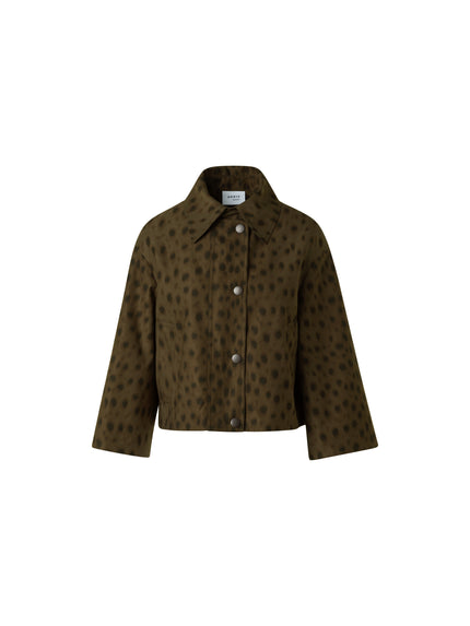 LEOPARD SHORT PARKA JACKET