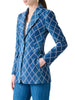 DIAMOND COTTON JACQUARD FITTED BLAZER