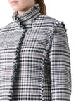 FRINGE TRIM CHECK JACKET