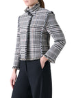FRINGE TRIM CHECK JACKET