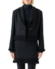 FRINGE BOUCLE TWEED CROP JACKET