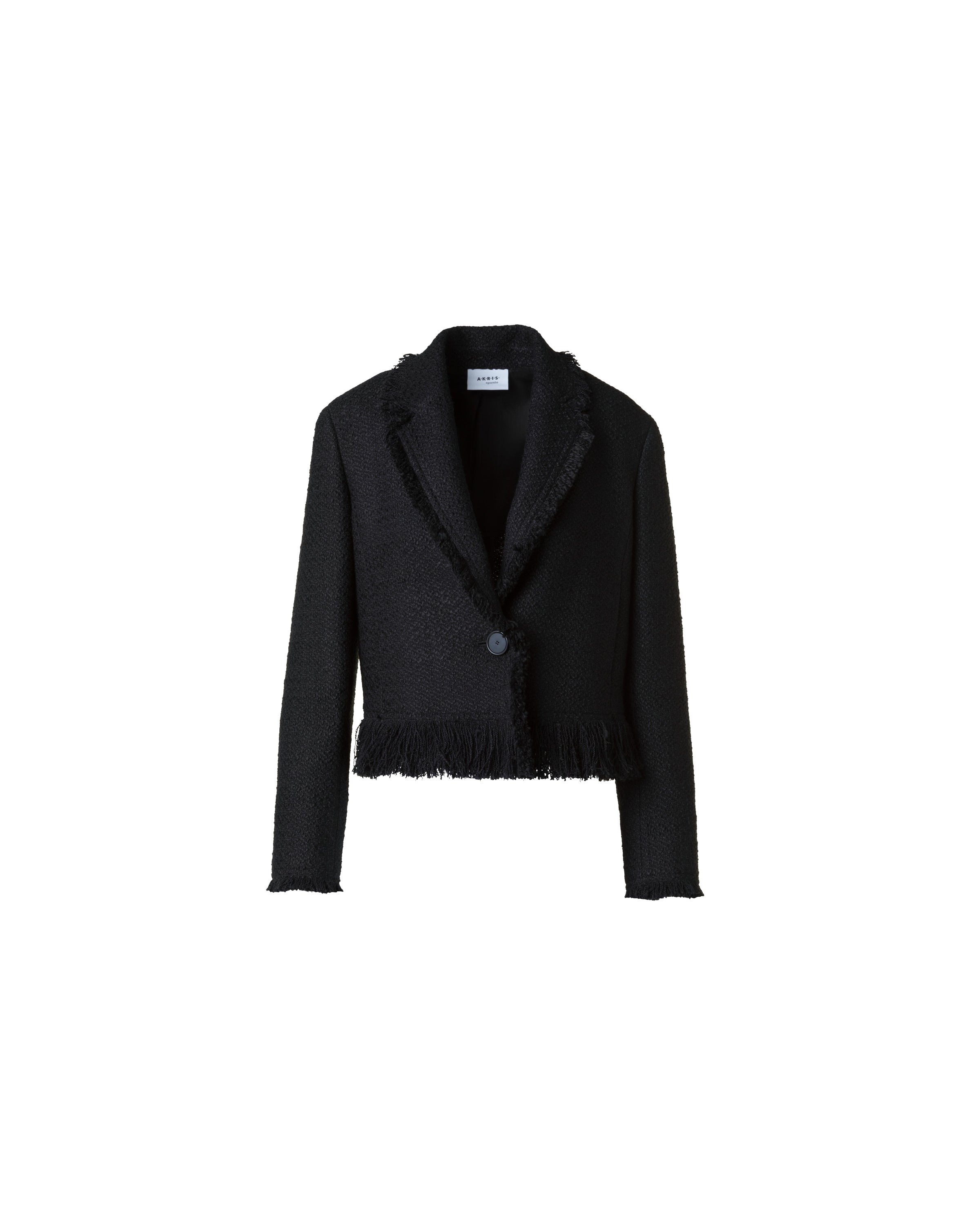 FRINGE BOUCLE TWEED CROP JACKET