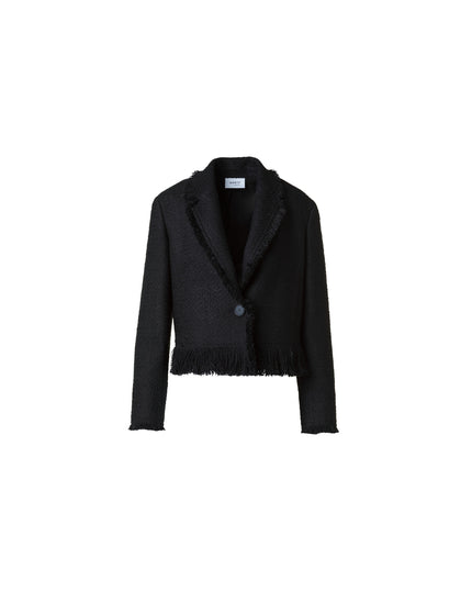 FRINGE BOUCLE TWEED CROP JACKET