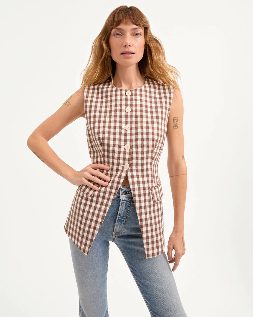 LOIS GINGHAM SEERSUCKER VEST