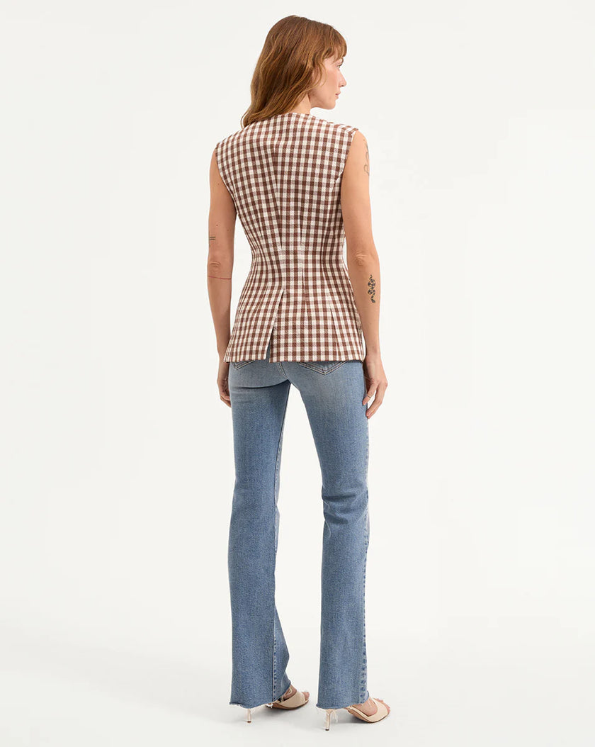 LOIS GINGHAM SEERSUCKER VEST