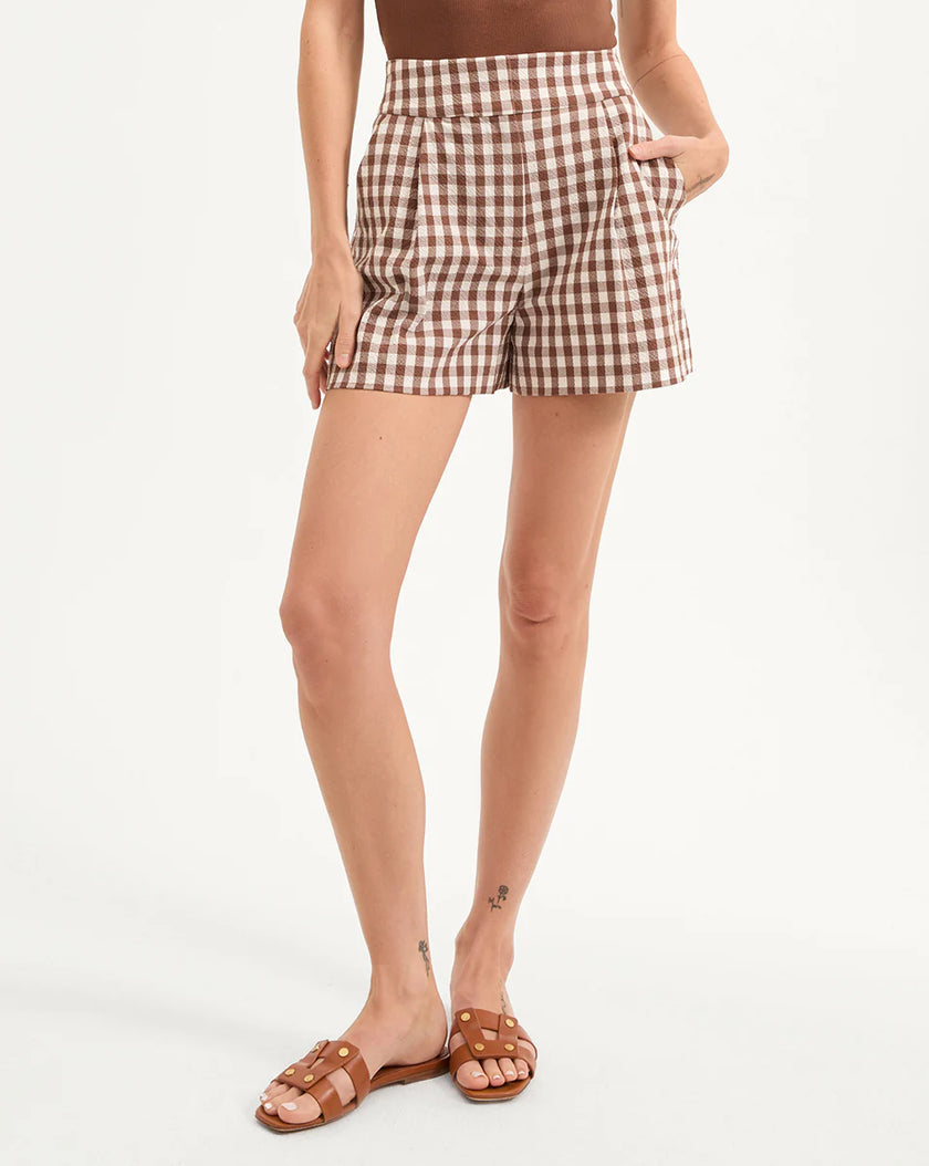 HAINA GINGHAM SEERSUCKER SHORT