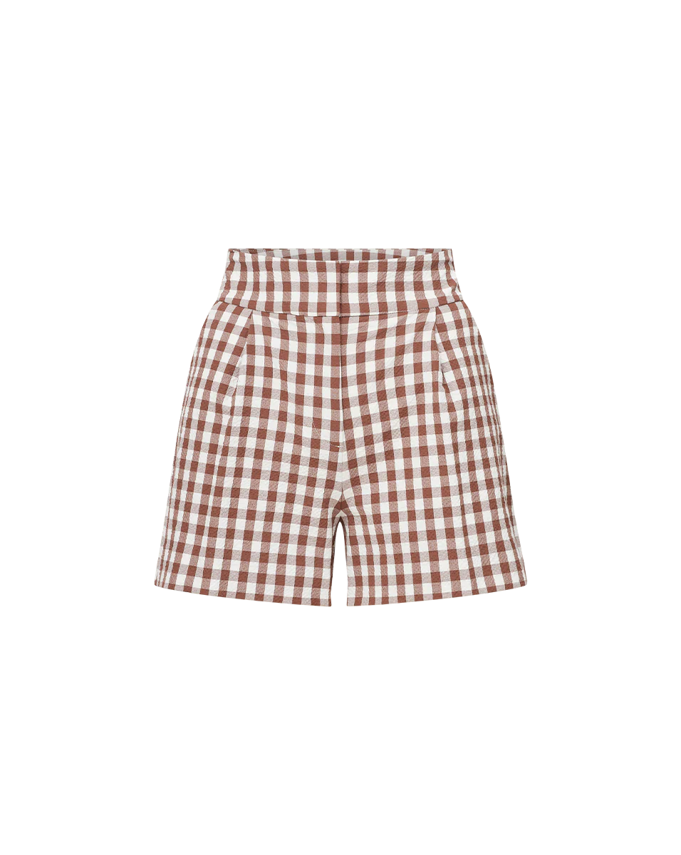 HAINA GINGHAM SEERSUCKER SHORT