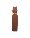 ISLA GOLD MEDALLION MIDI DRESS