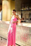NOLANA FLORAL APPLIQUE GOWN