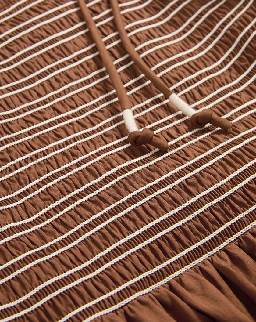 KAELA SMOCKED MIDI DRESS