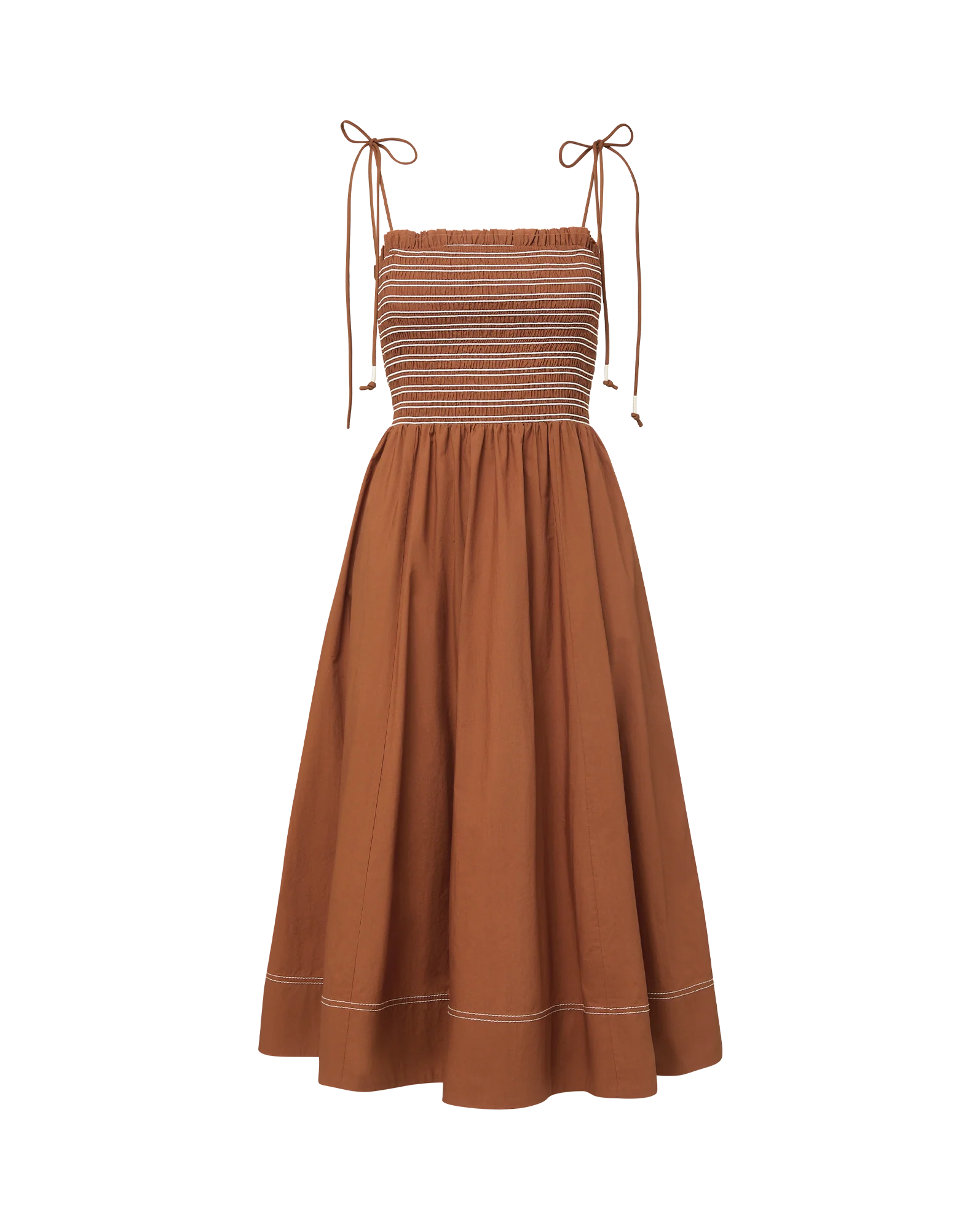 KAELA SMOCKED MIDI DRESS