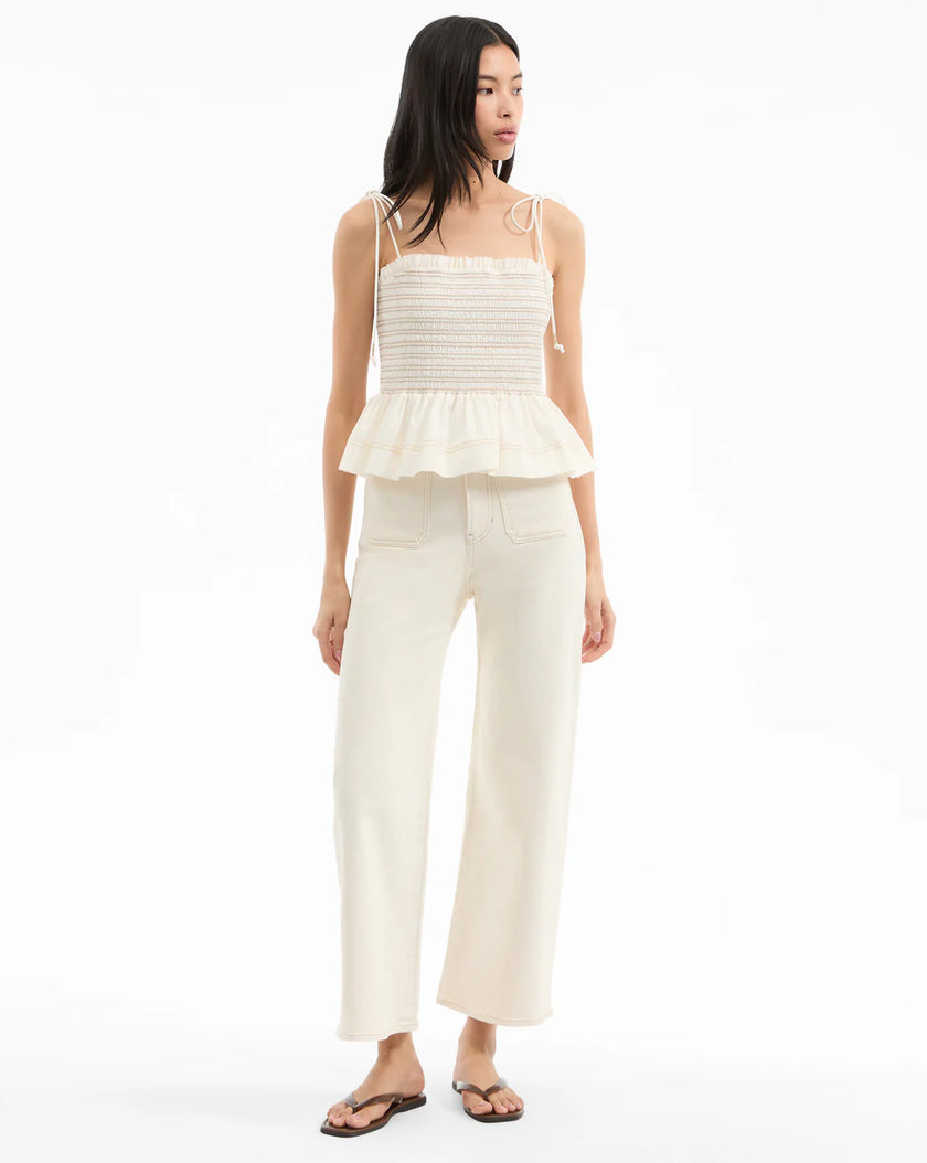 OPHELIA SMOCKED TANK TOP