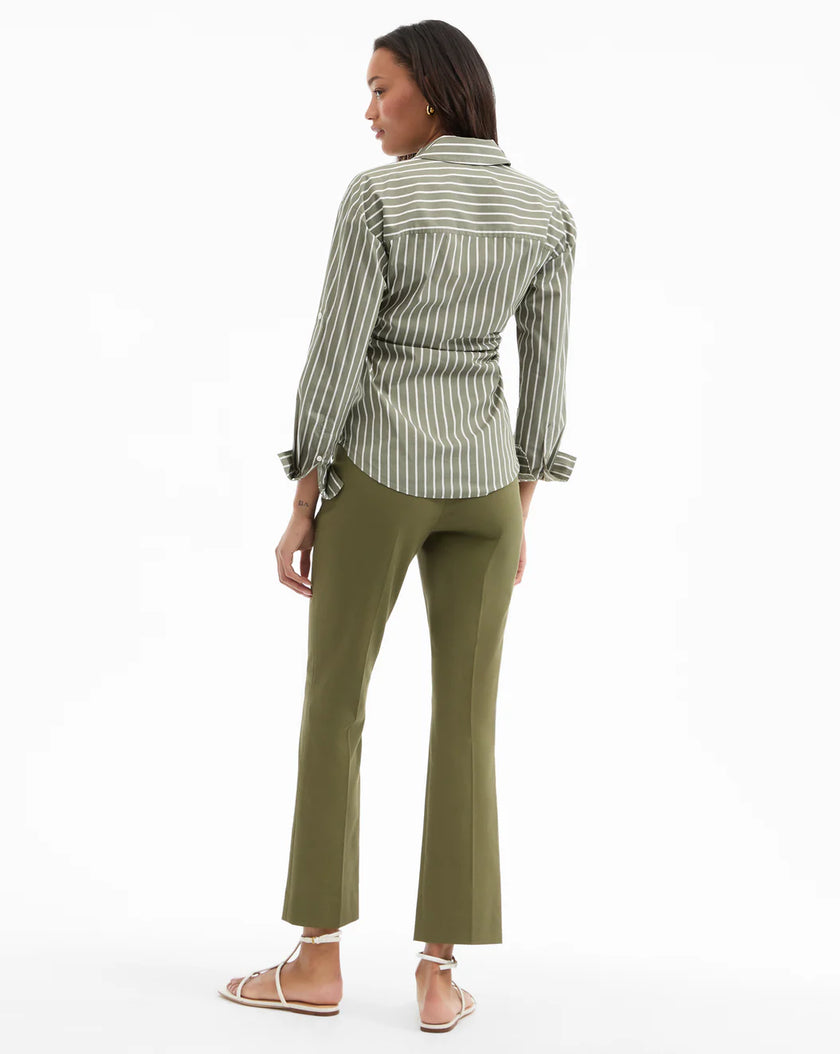 DEVRA STRIPED BUTTON DOWN SHIRT