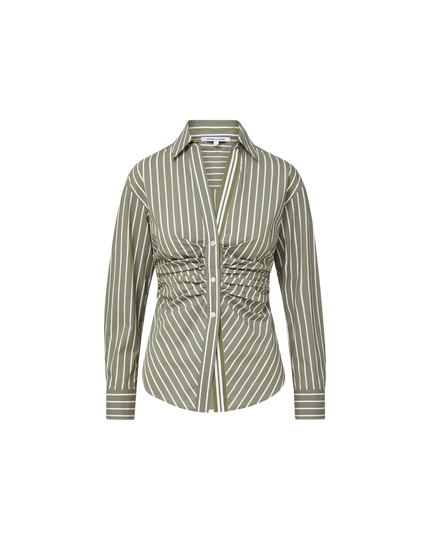 DEVRA STRIPED BUTTON DOWN SHIRT