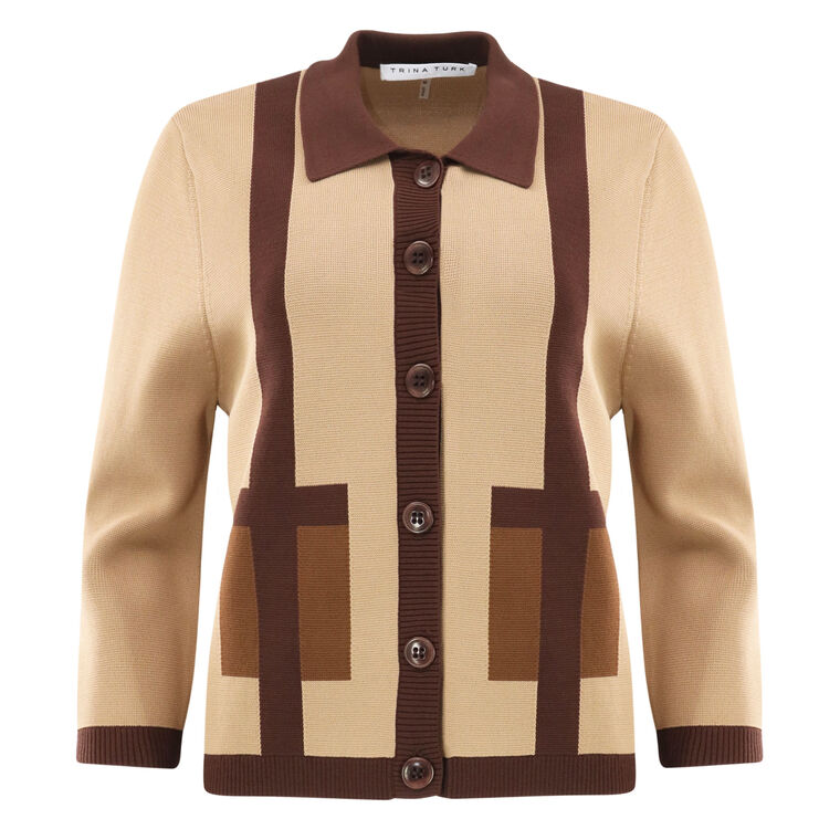 GAIA TROMPE LOEIL KNIT CARDIGAN