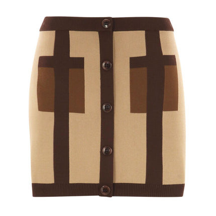 ARTEMIS TROMPE LOEIL KNIT MINI SKIRT
