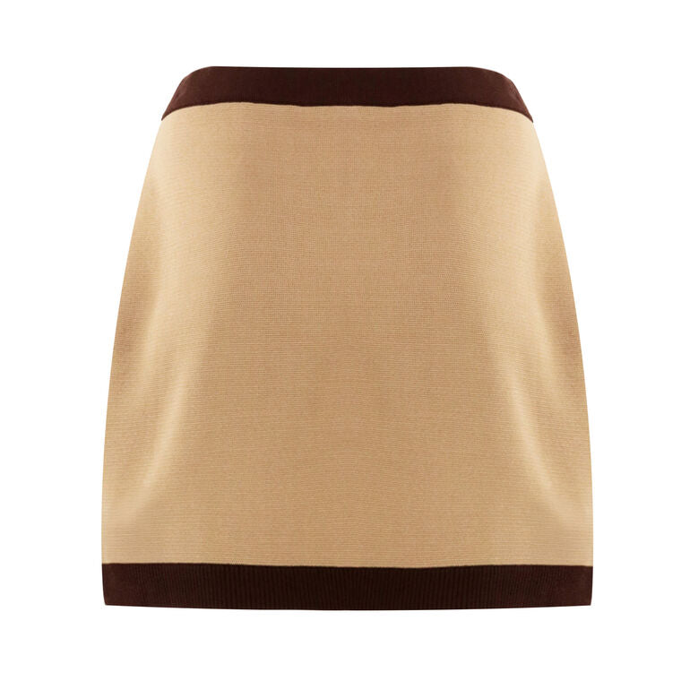 ARTEMIS TROMPE LOEIL KNIT MINI SKIRT