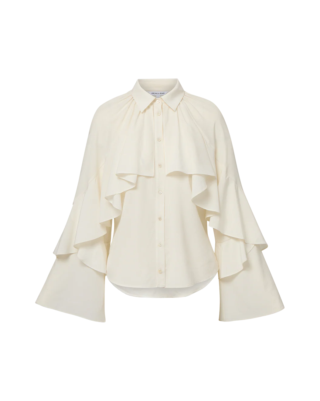 DEMARIS RUFFLES BUTTON DOWN BLOUSE