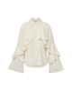 DEMARIS RUFFLES BUTTON DOWN BLOUSE