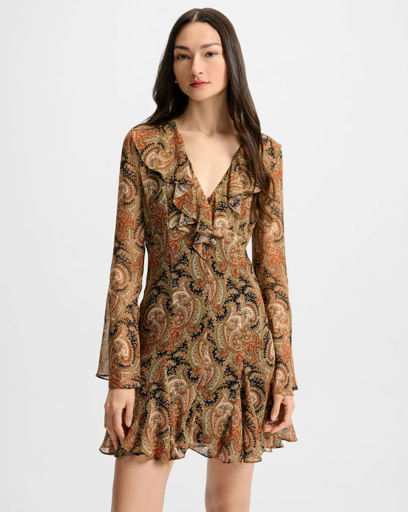 ADRIENNE SILK MINI DRESS