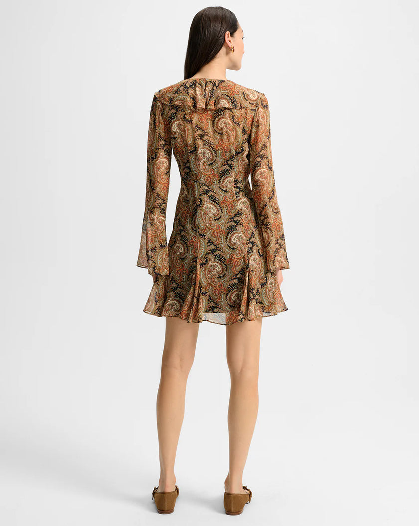 ADRIENNE SILK MINI DRESS