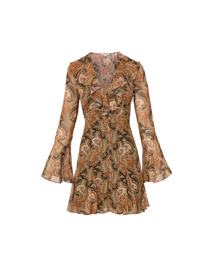 ADRIENNE SILK MINI DRESS