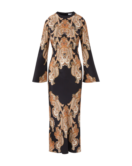 LUPITA PAISLEY MIDI DRESS