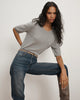 SHANA CASHMERE SWEATER IN HEATHER GREY