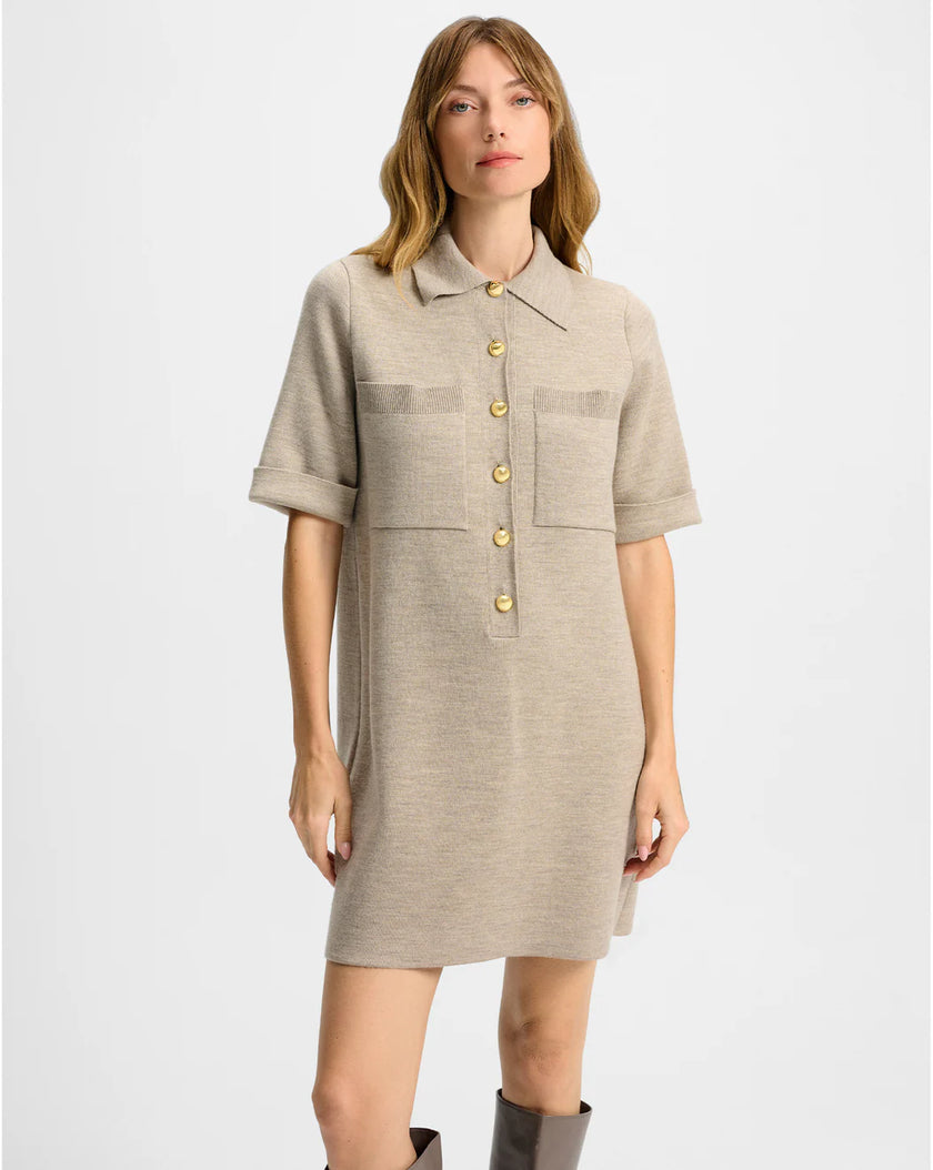MADDEN MERINO WOOL MINI SHIRTDRESS