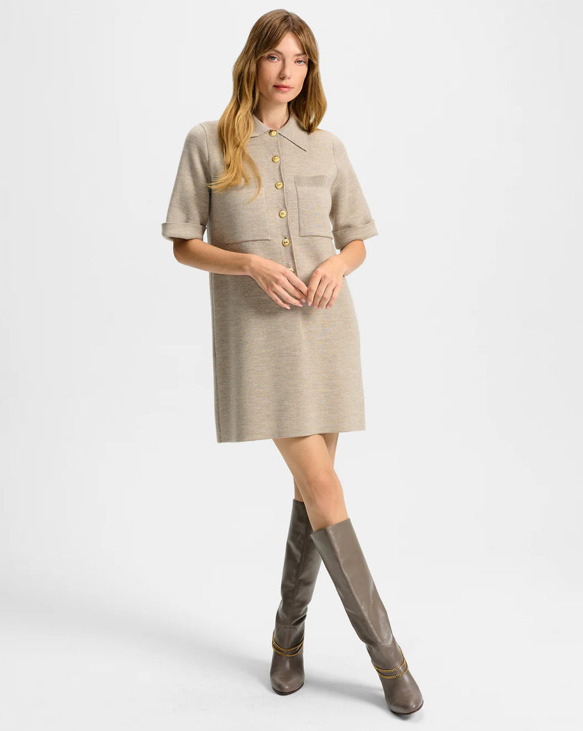 MADDEN MERINO WOOL MINI SHIRTDRESS