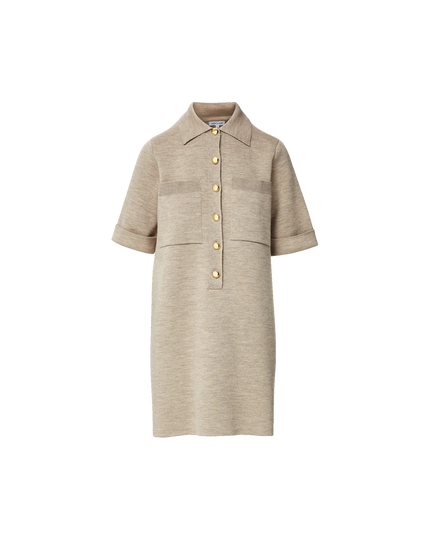 MADDEN MERINO WOOL MINI SHIRTDRESS