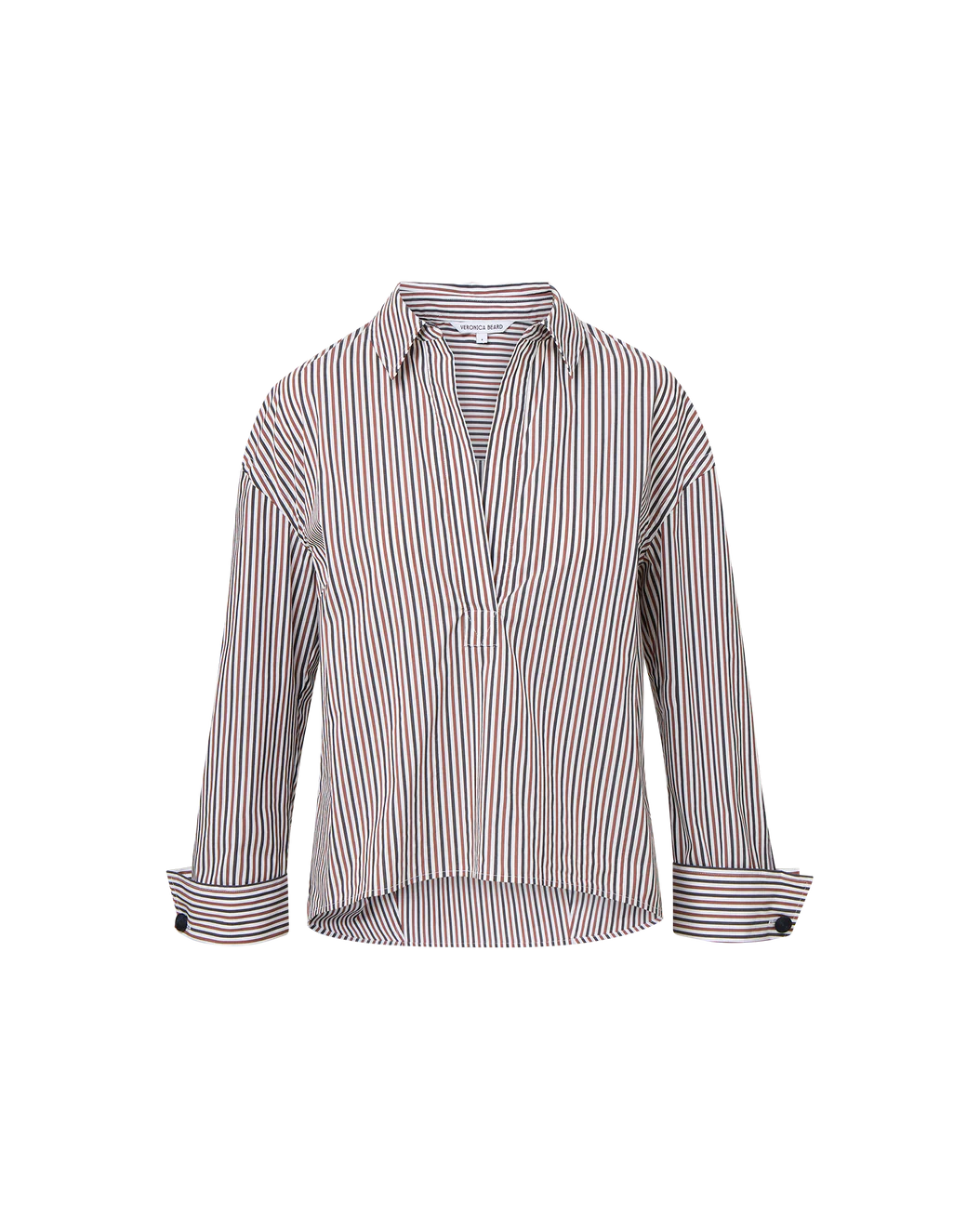 DRAYMOND STRIPED CUFF SLEEVE SHIRT