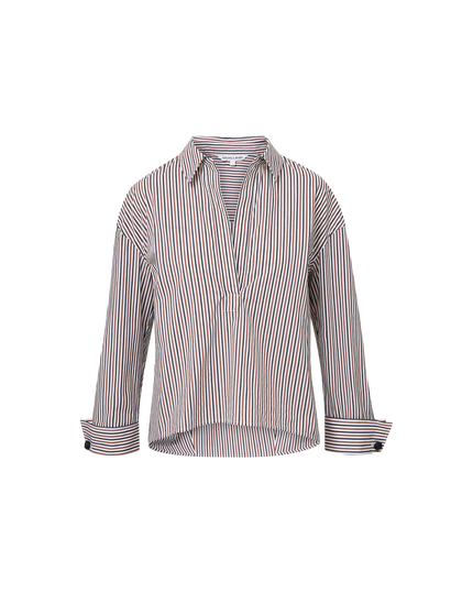 DRAYMOND STRIPED CUFF SLEEVE SHIRT