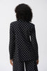 SILKY KNIT DOT PRINT BOXY BLAZER