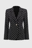 SILKY KNIT DOT PRINT BOXY BLAZER