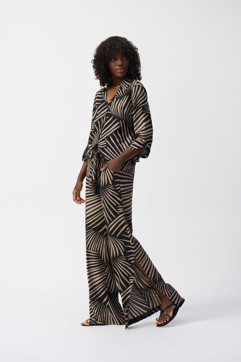 GAUZE TROPICAL PRINT TOP