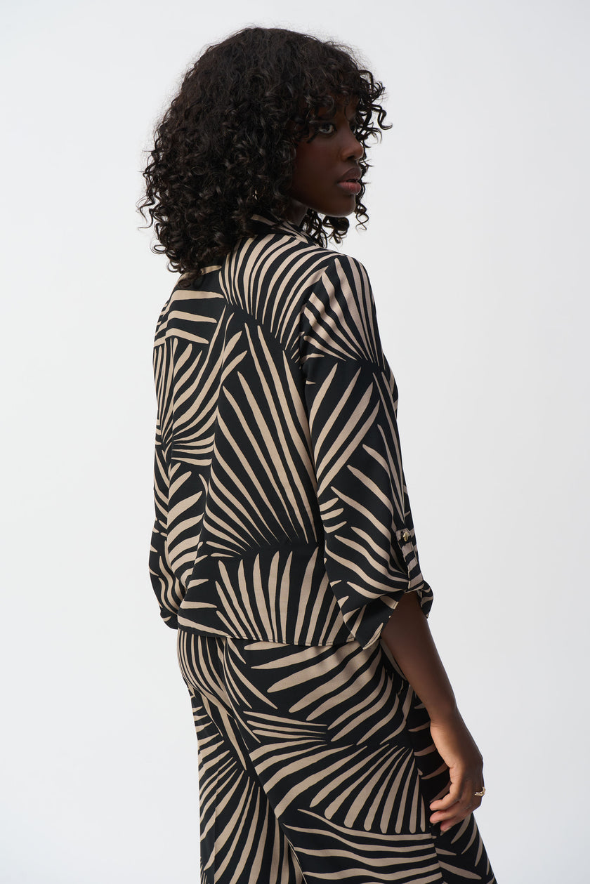 GAUZE TROPICAL PRINT TOP