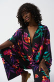 GEORGETTE TROPICAL PRINT WRAP TOP