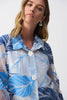 NOVELTY LEAF PRINT TRAPEZE JACKET