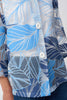 NOVELTY LEAF PRINT TRAPEZE JACKET