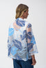 NOVELTY LEAF PRINT TRAPEZE JACKET