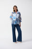 NOVELTY LEAF PRINT TRAPEZE JACKET