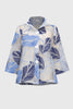 NOVELTY LEAF PRINT TRAPEZE JACKET